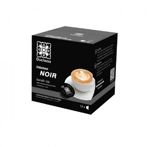 Intenso Noir , 100% Roasted and Ground Coffee in Capsule, Duchess Brand