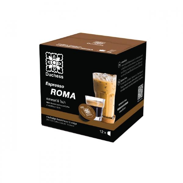 Espresso Roma , 100% Roasted and Ground Coffee in Capsule, Duchess Brand