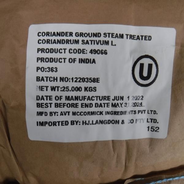 CORIANDER GROUND ST / INDIA