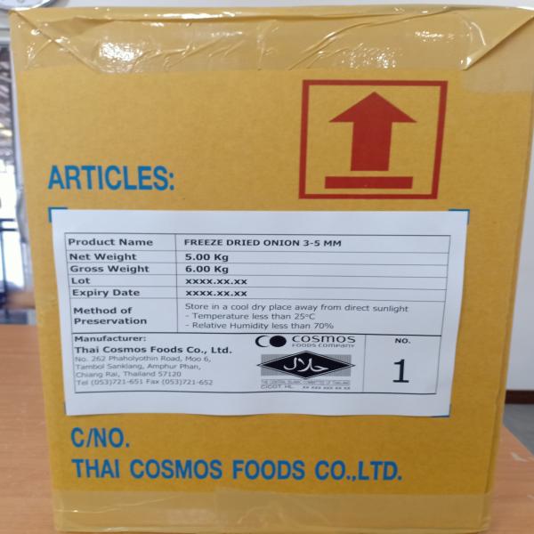 FREEZE DRIED ONION FLAKE 3-5 mm.