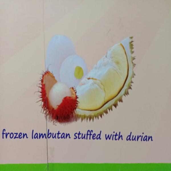 Frozen Rambutan Stuffed with Durian Greendeli Brand