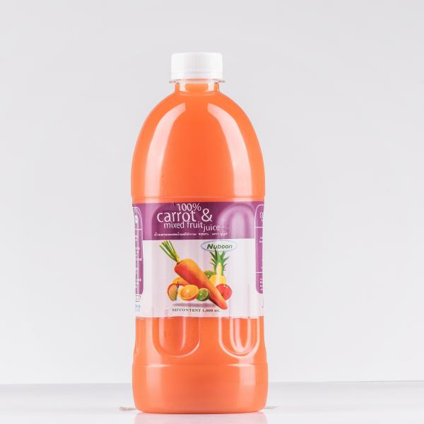100% Carrot Juice & Mixed Fruit Juice