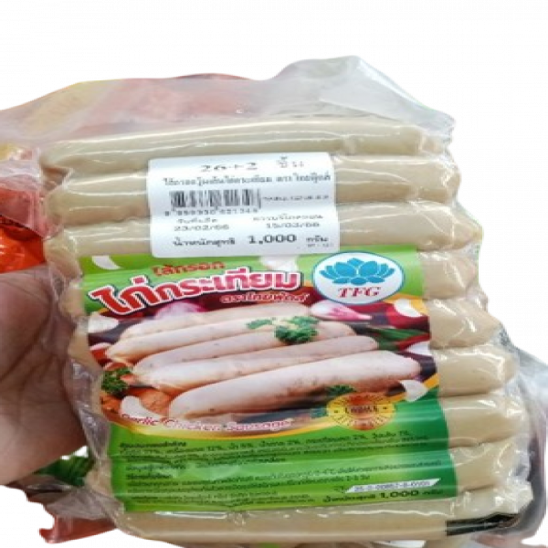 Chicken sausage with garlic and vermicelli