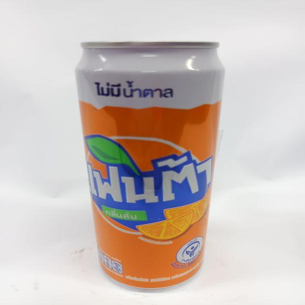 เครื่องดื่มกลิ่นส้ม สูตรไม่มีน้ำตาล (ชนิดกระป๋อง)