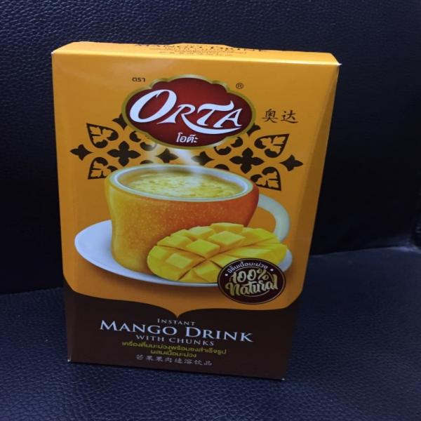 เครื่องดื่มมะม่วงพร้อมชงสำเร็จรูป ผสมเนื้อมะม่วง