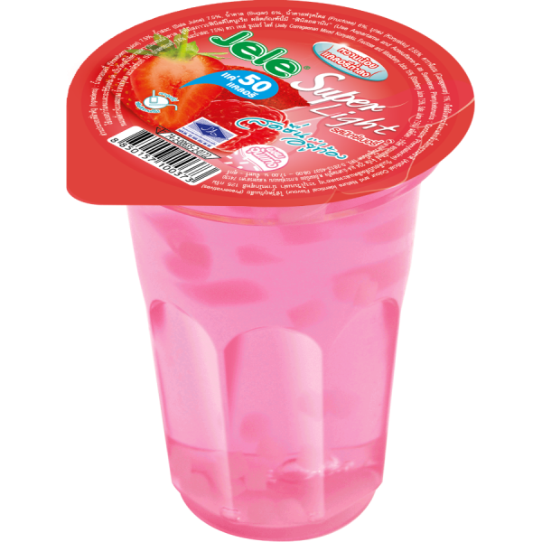 ขนมเยลลี่คาราจีแนนผสมบุกผง และน้ำองุ่นขาว 15% กลิ่นมิกซ์เบอร์รี่