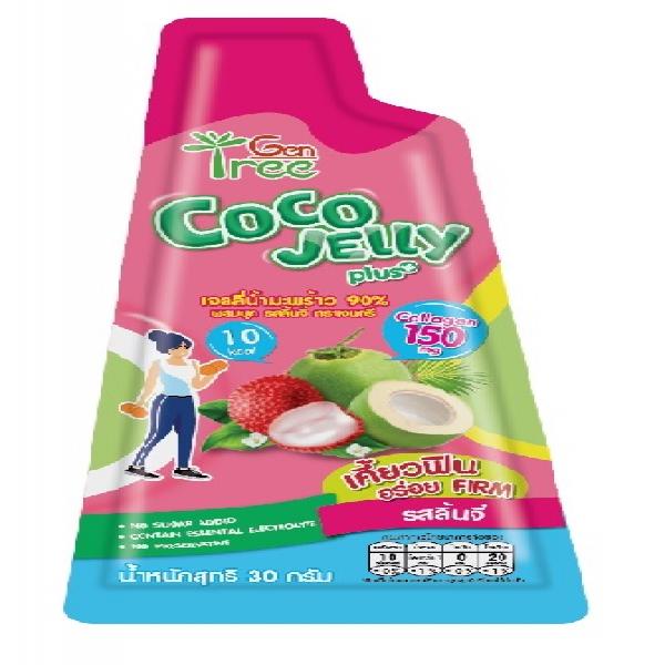 97% Coconut Water Jelly Product with Konjac and Collagen Lychee Flavor