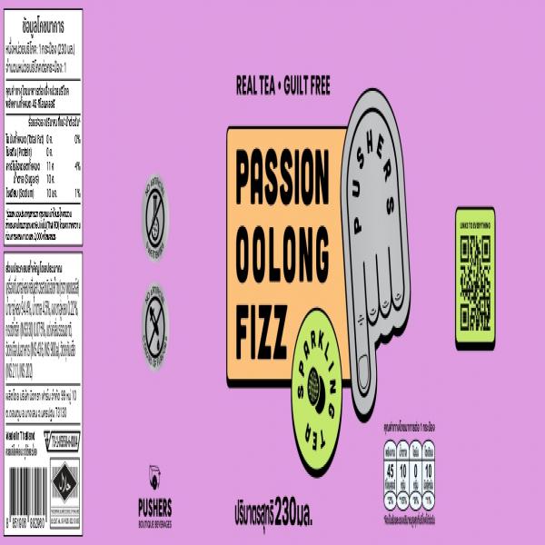 Sparkling Oolong Tea Passion Fruit Flavour Drink (Pushers Brand)