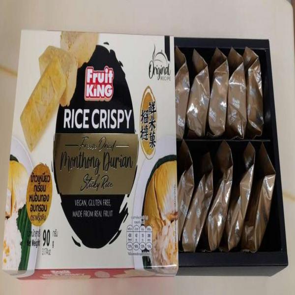 ข้าวเหนียวทุเรียนอบกรอบ (กล่อง)