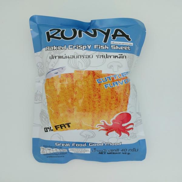 ปลาแผ่นอบกรอบ รสปลาหมึก