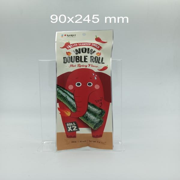 KOKIRI WOW DOUBLE ROLL BRAND GRILLED SEAWEED SNACK HOT SPICY FLAVOR