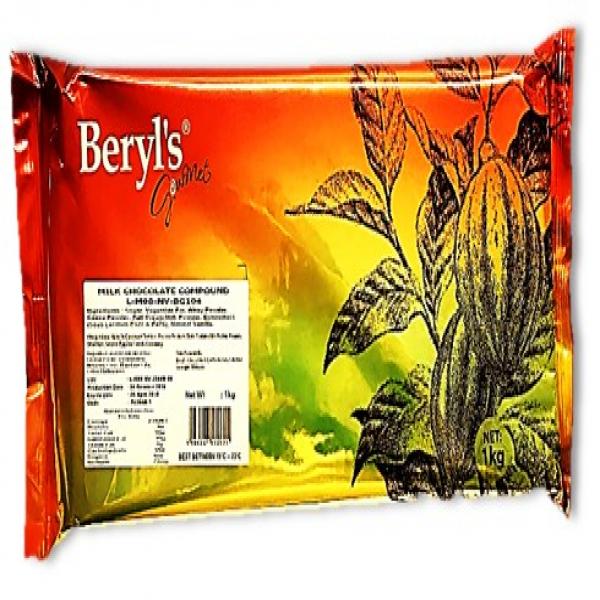 มิลค์ ช็อกโกแลต คอมปาวด์ (แอล-เอ็ม08-เอ็นวี) (ผลิตภัณฑ์สำหรับสอดไส้ขนม) (ตรา เบริลส์ กูร์เม่ต์)