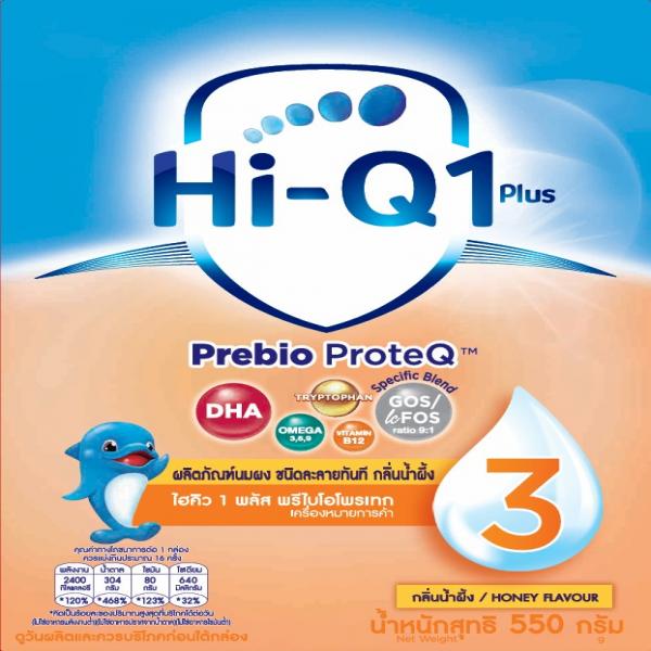ผลิตภัณฑ์นมผง ชนิดละลายทันที กลิ่นน้ำผึ้ง (ไฮคิว 1 พลัส พรีไบโอโพรเทก เครื่องหมายการค้า)