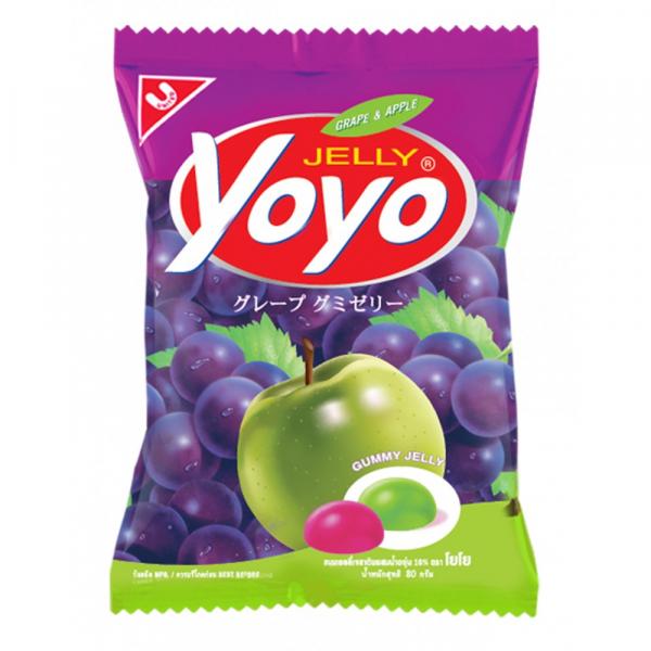 Gelatin Gummy Jelly Dessert Contain 10% Grape ,  Apple Juice