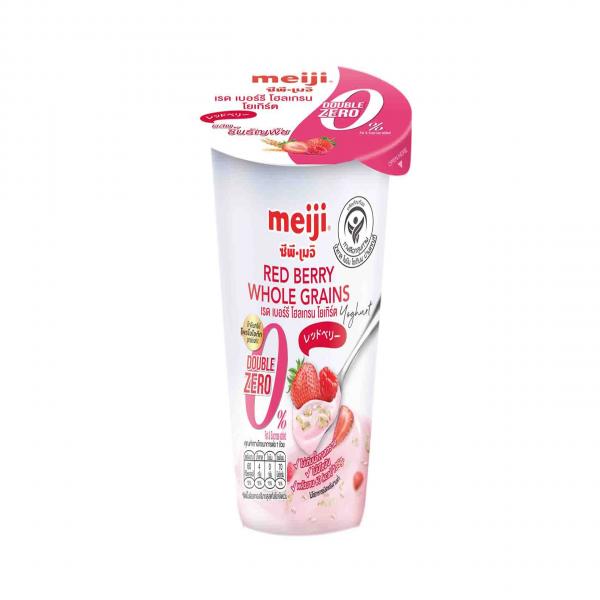 Red Berry Whole Grains Yoghurt (Strawberry and Raspberry Flavoured Fat Free Yoghurt with Whole Grains)