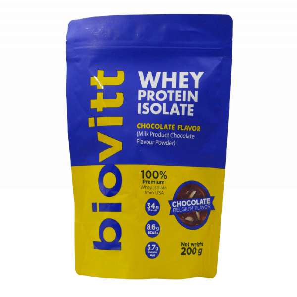 ไบโอวิต เวย์ โปรตีน ไอโซเลท ช็อกโกแลต เฟลเวอร์ (ผลิตภัณฑ์นมรสช็อกโกแลต ชนิดผง)