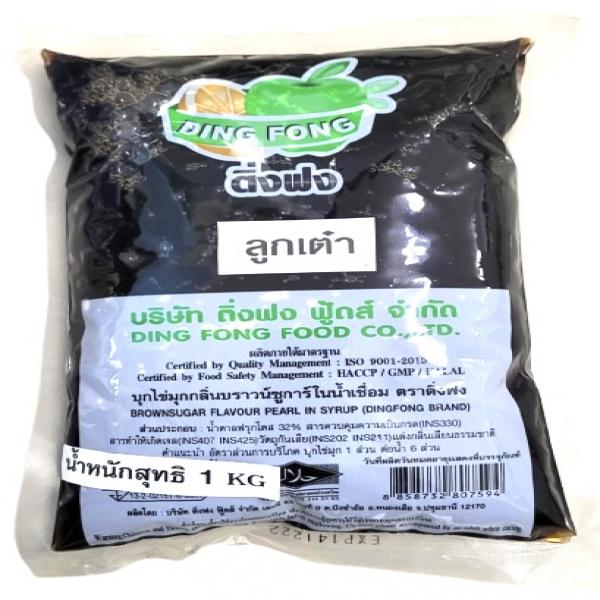 บุกไข่มุกกลิ่นบราวน์ซูการ์ในน้ำเชื่อม ขนาดบรรจุ 600 g, 1 kg.