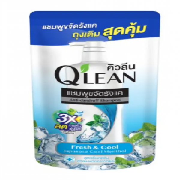 Q'lean Anti Dandruff Shampoo Fresh & Cool  70 ml., 170 ml., 340 ml., 300 ml.(Refill) (Local)