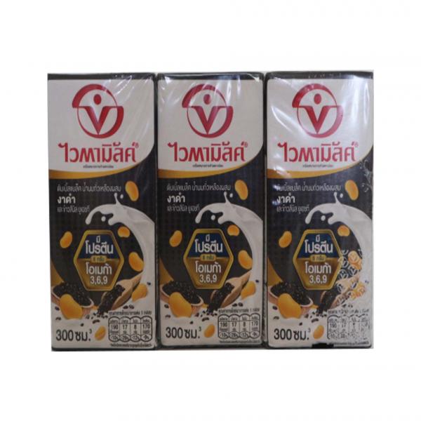 ดับเบิ้ลแบล็ค น้ำนมถั่วเหลือง ผสมงาดำและข้าวสีนิล ยูเอชที