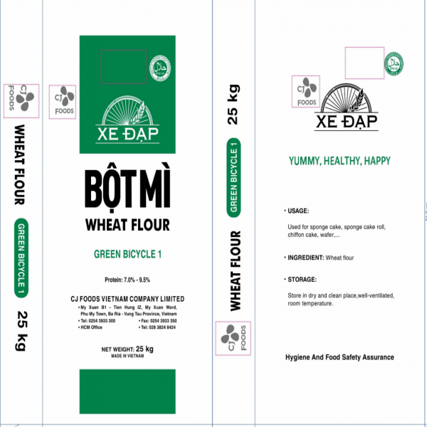 Green bicycle 1 wheat flour