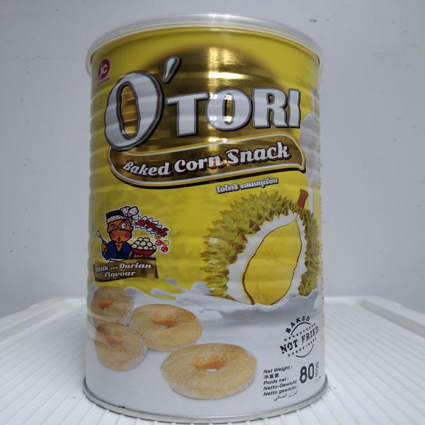 ขนมข้าวโพดอบกรอบ รสนมทุเรียน