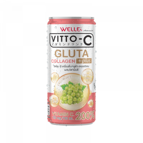 VITTO-C Gluta-Collagen Drink  (15% White Grape Flavoured Juice from White Grape Concentrate)  with Vitamin C