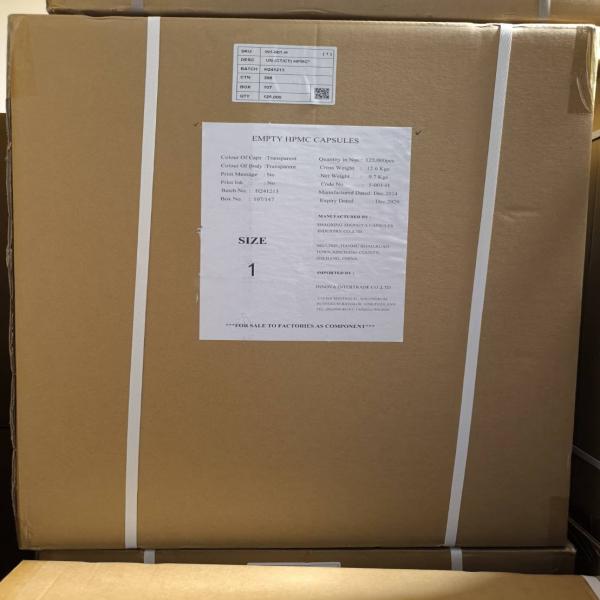 CAPSULES SIZE 1 HPMC CT/CT (1-001-H) / INNOVA INTERTRADE CO.,LTD. / CHINA