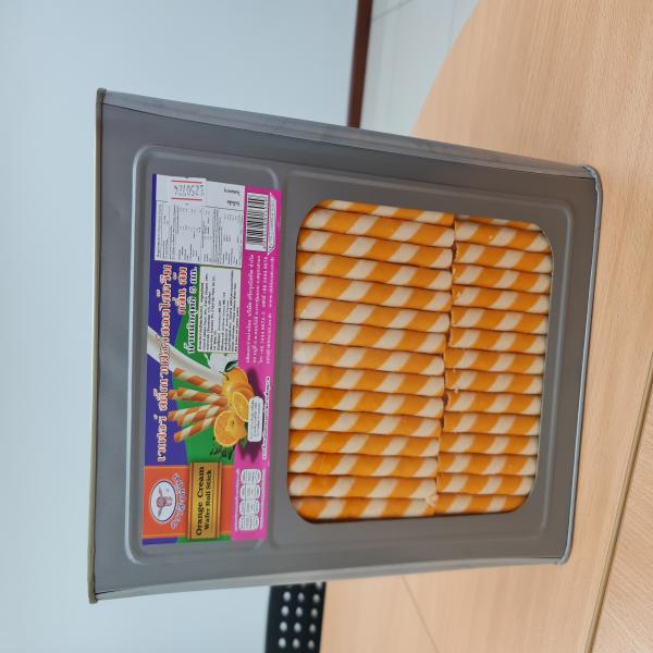 Orange Cream Wafer Roll Stick