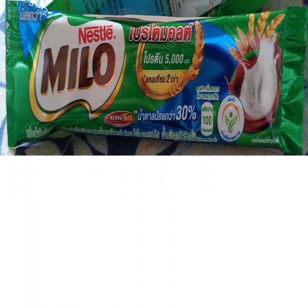 เครื่องดื่มรสช็อกโกแลตมอลต์ปรุงสำเร็จ ผสมมัลติวิตามินบีสูตรน้ำตาลน้อยกว่า (ตรา ไมโล แอคทิฟ-โก)