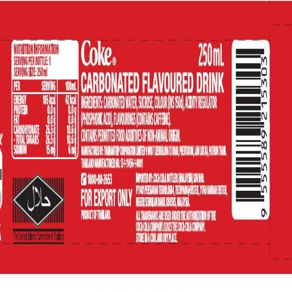 Coca-Cola CLASSIC in Non Returned Glass Bottle