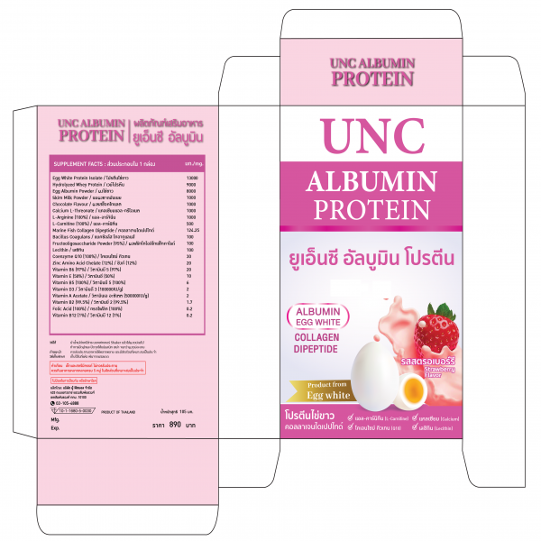 UNC Albumin Protein Strawberry Flavor