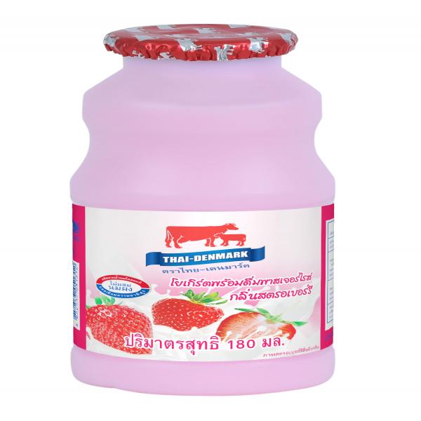 โยเกิร์ตพร้อมดื่ม พาสเจอร์ไรส์ กลิ่นสตรอเบอร์รี