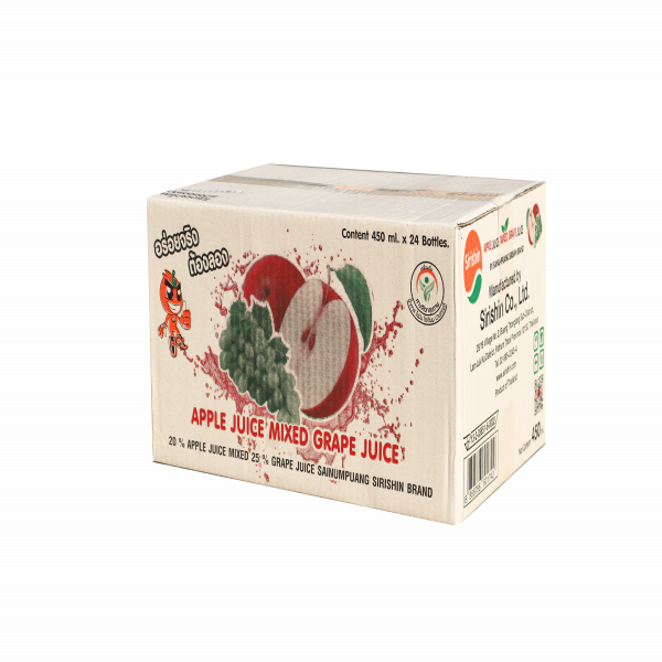 น้ำองุ่น 25% ผสม น้ำแอปเปิ้ล  20%