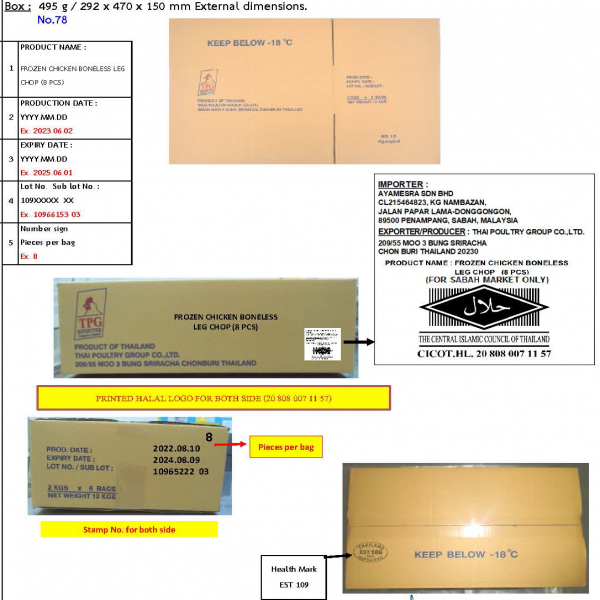 FROZEN CHICKEN BONELESS LEG CHOP