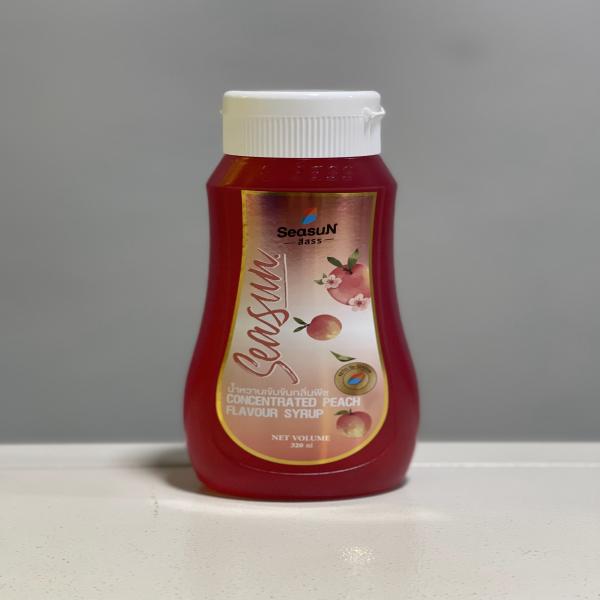 Concentrated peach flavour syrup