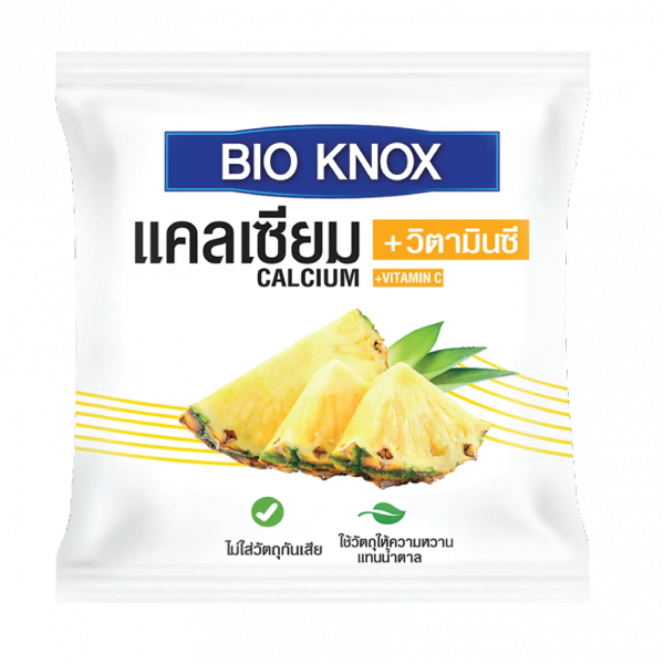 BIO KNOX DIETARY SUPPLEMENT PRODUCT CALCIUM & VITAMIN C PLUS PINEAPPLE FLAVOUR
