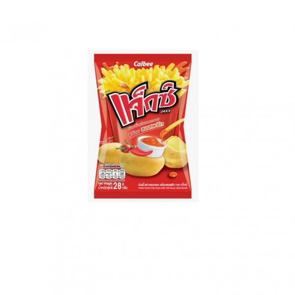 มันฝรั่งแท่งทอดกรอบ  พร้อมซอสพริก