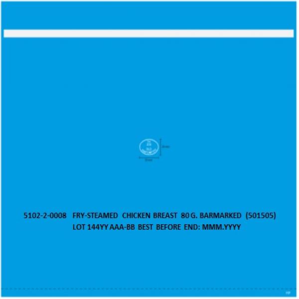 FRY-STEAMED CHICKEN BREAST  80 G.BARMARKED