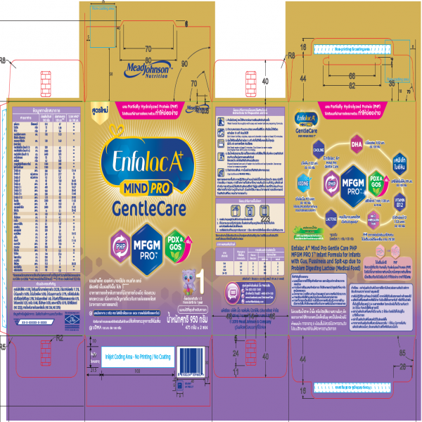 Enfalac A+ Mind Pro Gentle Care PHP MFGM PRO 1™ Infant Formula for Infants with Gas, Fussiness and Spit-up due to Problem Digesting Lactose (Medical Food)