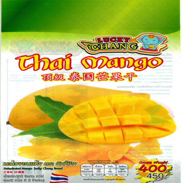 Dehydrated Mango (LUCKY CHANG BRAND) Size 400 g.