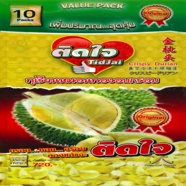 Crispy Durian Monthong (TidJai Brand) Size 350 g.