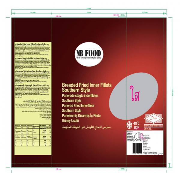 K000011190 : BREADED FRIED INNER FILLETS SOUTHERN STYLE