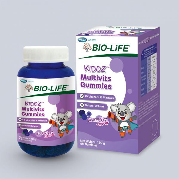 GUMMY JELLY PLUS MULTIVITAMINS AND MINERALS BRAND BIOLIFE KIDDZ MULTIVITS GUMMIES