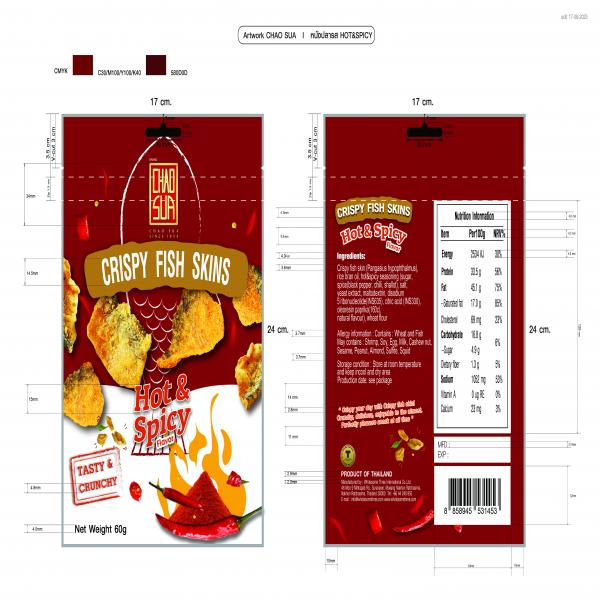 Crispy Fish Skins Hot & Spicy flavor