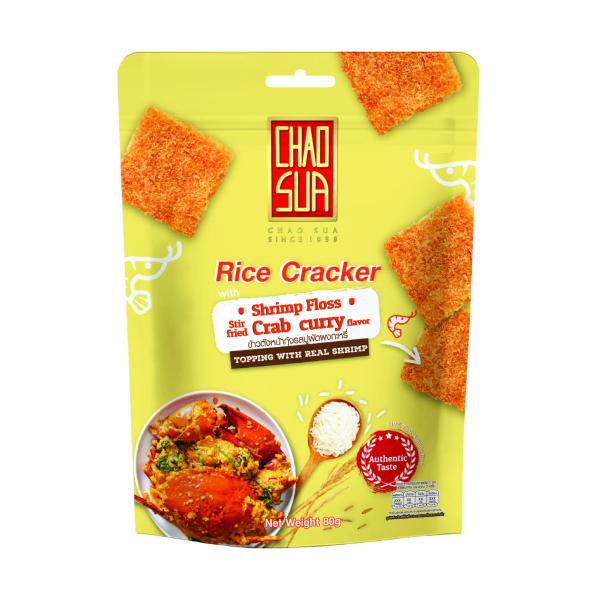 Rice Cracker with Shrimp Floss Stir-fried Crab Curry flavor