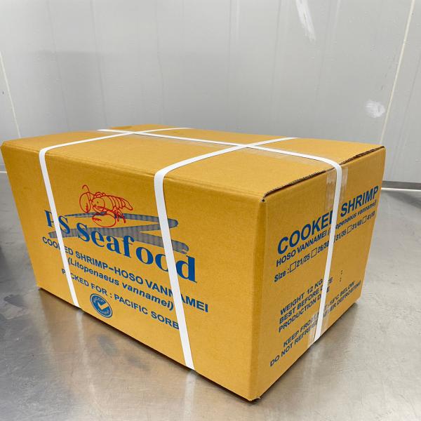 กุ้งขาวแวนนาไมทั้งตัวต้มแช่เยือกแข็ง