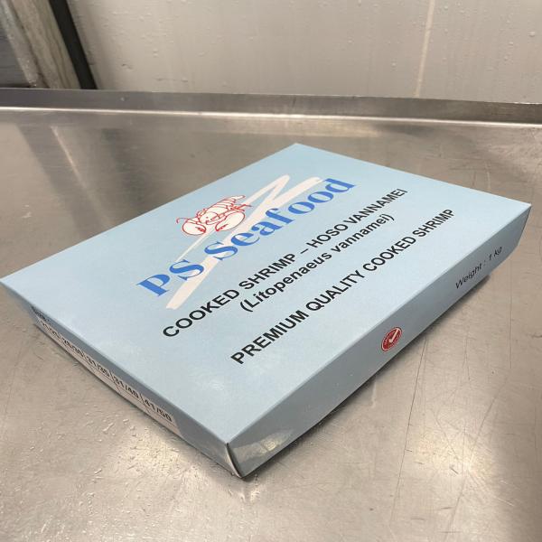 กุ้งขาวแวนนาไมทั้งตัวต้มแช่เยือกแข็ง