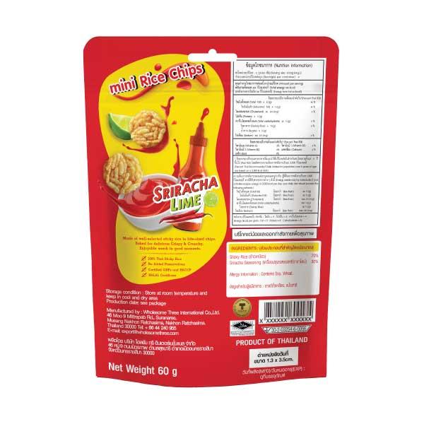 Mini Rice Chips Sriracha Lime flavor
