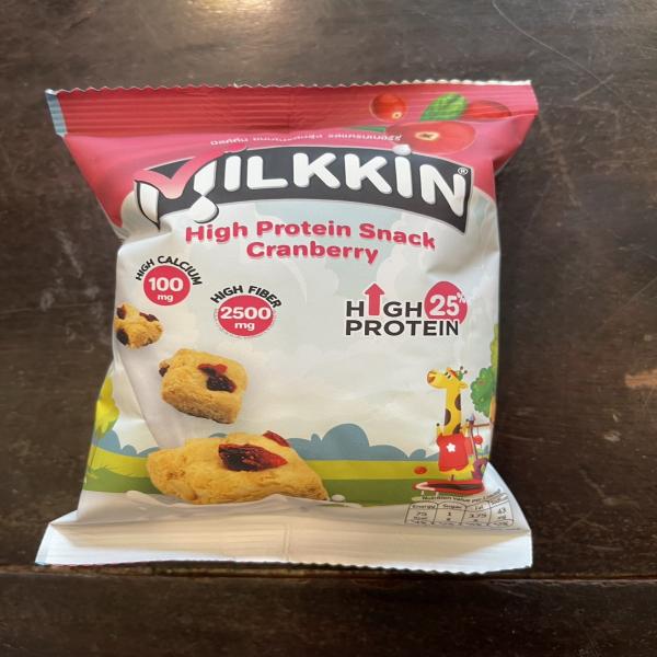 MILKKIN Whey Protein Snack, Cranberry Flavor