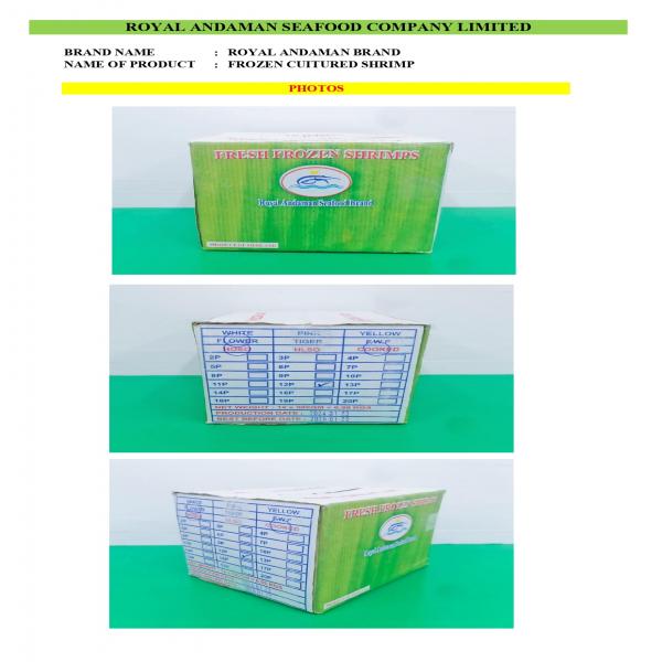 Frozen Cuitured Shrimp